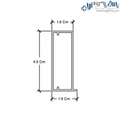 پروفیل درب کمد و کابینت مدل ژرمن فانتونی - یراق پلاس | فروشگاه آنلاین