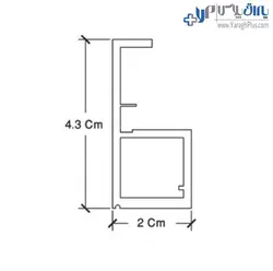 پروفیل دستگیره درب کمد و کابینت مدل ایتالین فانتونی - یراق پلاس | فروشگاه آنلاین