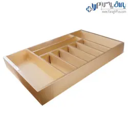 جای قاشق و چنگال چوبی رنگ طلایی فانتونی - یراق پلاس | فروشگاه آنلاین