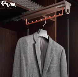 رک سقفی هنگر لباس رنگ موکا قرمز فرنچ استایل فانتونی - یراق پلاس | فروشگاه آنلاین