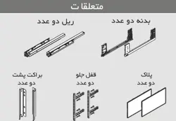 ریل کشو بدنه دار اسلیم ارتفاع بلند فانتونی - یراق پلاس | فروشگاه آنلاین
