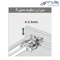 ریل کشو مخفی تاندم نیمه فول فشاری تاچ با قفل 2D فانتونی - یراق پلاس | فروشگاه آنلاین