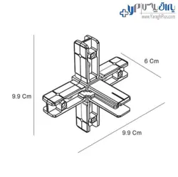 کرنر جوینت 5 سر شلفینگ سیستم فانتونی - یراق پلاس | فروشگاه آنلاین
