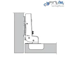 لولا ساده کابینت اکو توکار کلیپسی 110 درجه با پایه چهار پیچ فانتونی - یراق پلاس | فروشگاه آنلاین