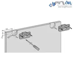 مکانیزم آویز تاپ لاین TM3 دو درب توکار چوبی بدون پروفیل کف با عرض حداکثر 240 سانتیمتر فانتونی