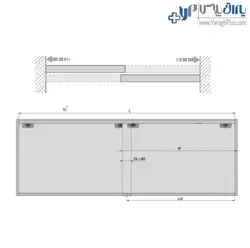 مکانیزم آویز تاپ لاین سبک سقفی دو درب بدون پروفیل ریل کف جهت درب های چوبی فانتونی - یراق پلاس | فروشگاه آنلاین