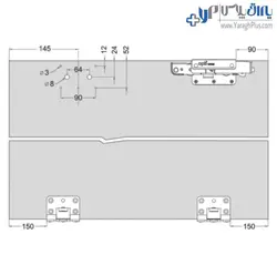 مکانیزم تاپ لاین سه درب روکار با عرض حداکثر 360 سانتیمتر فانتونی - یراق پلاس | فروشگاه آنلاین