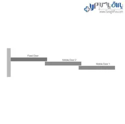 مکانیزم ترکیبی چوبی تک درب ثابت و دو درب متحرک با عرض حداکثر 360 سانتیمتر فانتونی - یراق پلاس | فروشگاه آنلاین