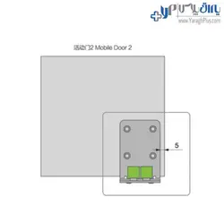 مکانیزم ترکیبی چوبی تک درب ثابت و دو درب متحرک با عرض حداکثر 360 سانتیمتر فانتونی - یراق پلاس | فروشگاه آنلاین