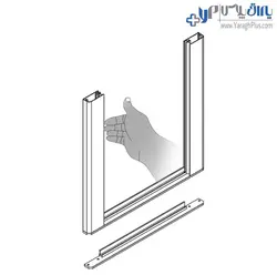 پروفیل درب کمد و کابینت مدل بریتیش استایل فانتونی - یراق پلاس | فروشگاه آنلاین