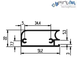 پروفیل درب کمد و کابینت مدل بریتیش استایل فانتونی - یراق پلاس | فروشگاه آنلاین