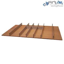 جای قاشق و چنگال چوب بلوط با تقسیم کننده آلومینیومی فانتونی - یراق پلاس | فروشگاه آنلاین