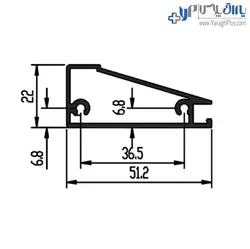پروفیل درب کمد و کابینت مدل اسپانیش استایل فانتونی - یراق پلاس | فروشگاه آنلاین