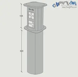 پریز برق استوانه‌ای برقی با قابلیت پخش موسیقی فانتونی - یراق پلاس | فروشگاه آنلاین