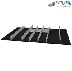 جای قاشق و چنگال مشکی با تقسیم کننده آلومینیومی فانتونی - یراق پلاس | فروشگاه آنلاین