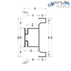 دستگیره شاخه ای پروفیلی مخفی U فرم کمدی 3 متری سرامیکی نانو ضد خش سوپر مات فانتونی - یراق پلاس | فروشگاه آنلاین