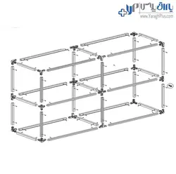 کرنر جوینت 4 سر تخت شلفینگ سیستم فانتونی - یراق پلاس | فروشگاه آنلاین