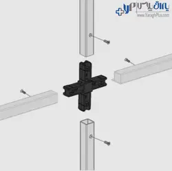کرنر جوینت 4 سر تخت شلفینگ سیستم فانتونی - یراق پلاس | فروشگاه آنلاین