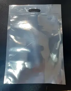 پاکت شفاف متالایز سه طرف دوخت سایز(30*20)