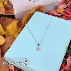 گردنبند نقره پروانه ظریف باعیار 925 کدمحصول 000401207