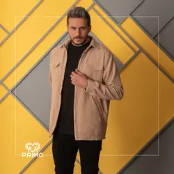 کاپشن پشمی داخل کرک مدل چهارجیب 803404
