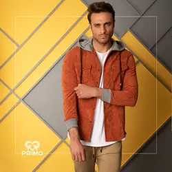 پیراهن کبریتی مردانه مدل کلاهدار 237301