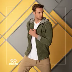 پیراهن کبریتی مردانه مدل کلاهدار 237304