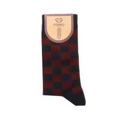 جوراب ساق بلند مردانه چهارخانه شطرنجی 98000203