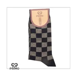 جوراب ساق بلند مردانه چهارخانه شطرنجی 98000202