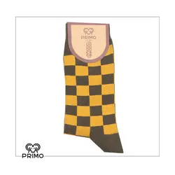 جوراب ساق بلند مردانه چهارخانه شطرنجی 98000205