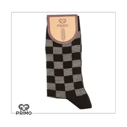 جوراب ساق بلند مردانه چهارخانه شطرنجی 98000201