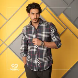 پیراهن پشمی مردانه مدل آستین بلند چهارخانه 237601