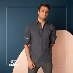 پیراهن پشمی مردانه مدل آستین بلند ساده 237410