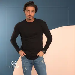 تیشرت پنبه مردانه مدل آستین بلند ساده 513301