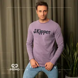 تیشرت پنبه مردانه مدل آستین بلند 514301