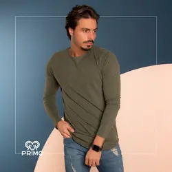 تیشرت پنبه مردانه مدل آستین بلند 513104