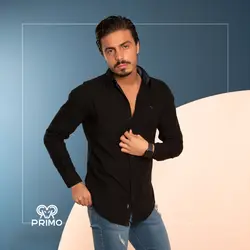 پیراهن پنبه مردانه مدل آستین بلند ساده 236501