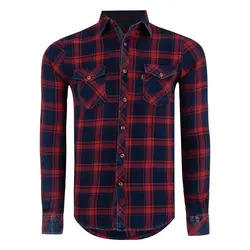 پیراهن آستین بلند چهارخانه پریمو  مدل دوجیب 2385/05