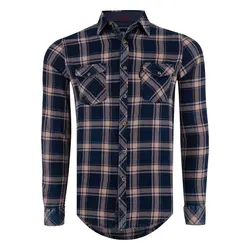 پیراهن آستین بلند چهارخانه پریمو مدل دوجیب 2385/32