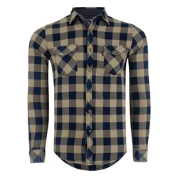 پیراهن آستین بلند چهارخانه پریمو مدل دوجیب 2385/53