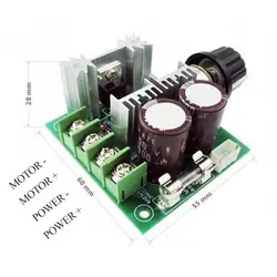 ماژول دیمر DC کنترلر دور PWM موتور 10 آمپر