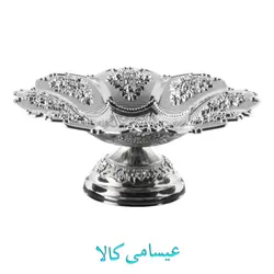 شیرینی خوری فلزی گرد پایه دار