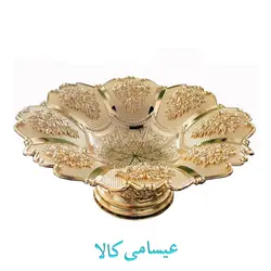 شیرینی خوری فلزی گرد پایه دار