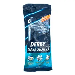 خود تراش مردانه دربی مدل Samurai 3  بسته 5 عددی