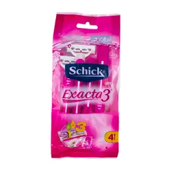 خود تراش زنانه شیک مدل Exacta3 بسته 4 عددی