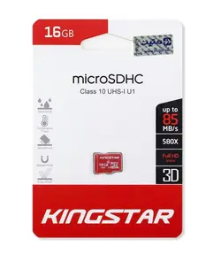 کارت حافظه‌ کینگ استار 16 گیگابایت kingstar MicroSDHC Class 10 UHS-U1 580X 16GB