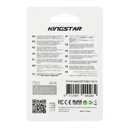 کارت حافظه‌ کینگ استار 16 گیگابایت kingstar MicroSDHC Class 10 UHS-U1 580X 16GB