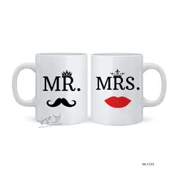 لیوان ست دو نفره MR and MRS طرح MLT233