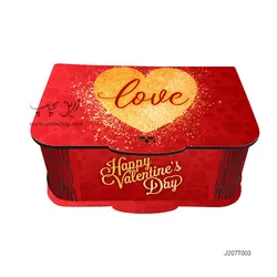 جعبه جواهری MDF با درب فنری طرح ولنتاین J207T003