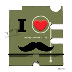 استند موبایل MDF طرح روز پدر مدل SM02T004